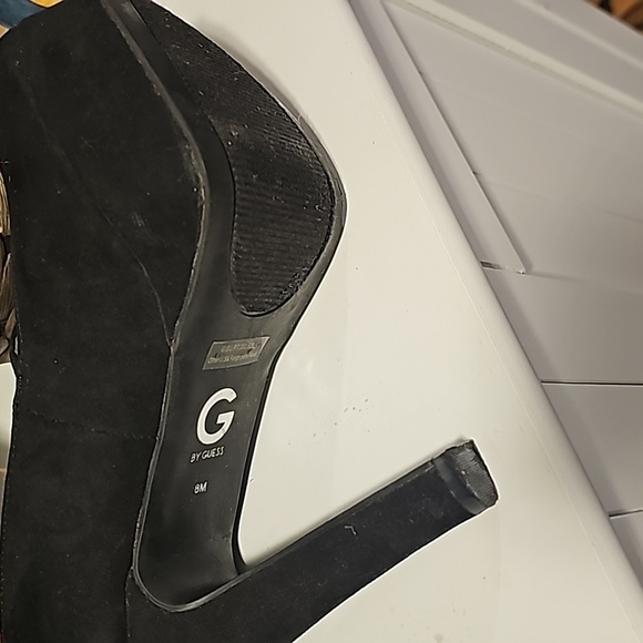 Guess Black Suede Mary Jane Platform Heels - Picture 4 of 6